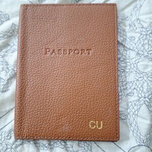 Mark & Graham Brown Leather Passport Cover
